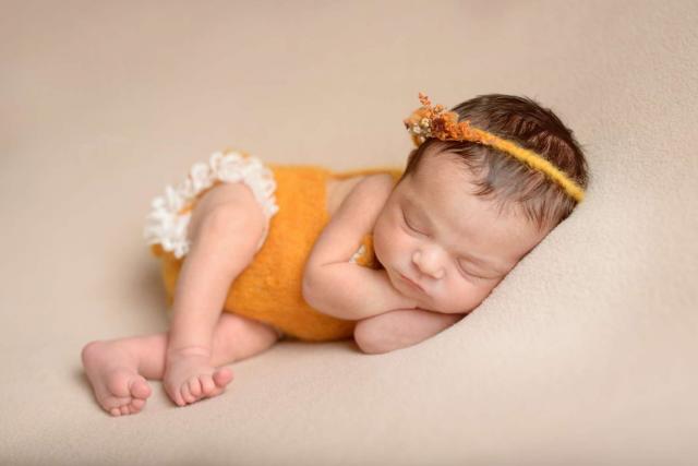 Newborn baby during the photo shoot in Hamburg